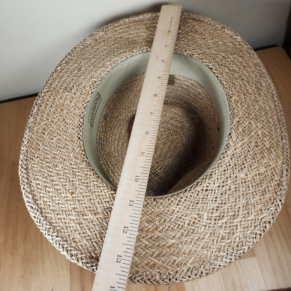 PENDLETON Men's Hat Medium Straw Made USA Fedora Wide Brim Outdoor Western - Picture 7 of 10